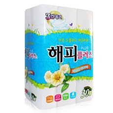 해피플러스 화장지 3겹 20m, 30롤, 1개