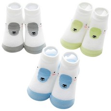 지지에스키즈 스마일 곰돌이 양말 3종세트 Y19BSO3004