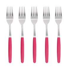 MAHO CUTLERY 成人叉, 5個, 粉紅色