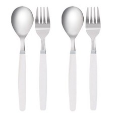 MAHO 孩童湯匙+叉子 2件組, White, 1組