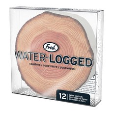 Fred 原木橫切面造型杯墊 5189691, 混合顏色, 1個