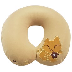 애니나라 캐릭터 휴대용 목쿠션, 나루 (베이지)