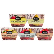 Anela 鮮果泥綜合組, 芒果口味+蘋果口味+水蜜桃口味+蘋果水梨口味+水梨口味, 1kg, 1組