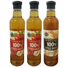 CJ BEKSUL 白雪 蘋果醋 800ml 2瓶+糙米醋 800ml, 1套