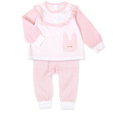 Organic Boom 女童兔子圖案長袖長褲睡衣套裝