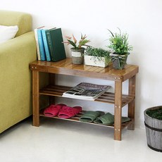 竹製收納長凳 W700, 單一顏色, 1個