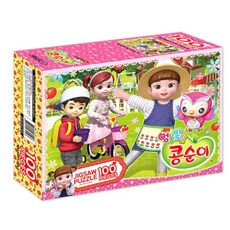 콩순이 직소퍼즐, 100피스, 혼합 색상, 100피스, 1개