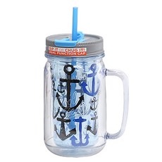 cool gear Mason 圖形雙水瓶, 473毫升, 海洋