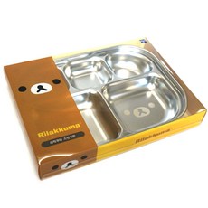 Rilakkuma 印花分隔不鏽鋼餐盤, 單品, 拉拉熊款