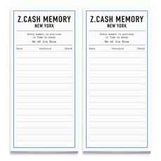 Eun Eun Art紐約Cash Memory便條紙, 冰藍, 2個
