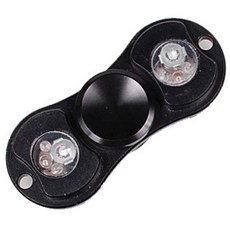 토이벤처스 도밍고 피젯스피너 메탈 듀오윙 LED DMG-10, 블랙