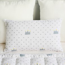 BEAUTE HOUSE 人造絲印花超細纖維枕頭, 皇冠(白色)