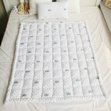 BEAUTE HOUSE 圖案印花絎縫床墊, Tiara(白色)