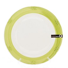 CERAMICHE ITALIA 義大利圓形Vietri盤, 綠色, 1個