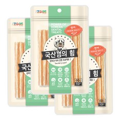 국산껌의힘 강아지 스틱껌 10p, 연어, 3개