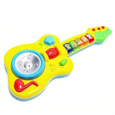 캐스B 맑은소리 리틀 기타 악기놀이완구, 노랑, 1개
