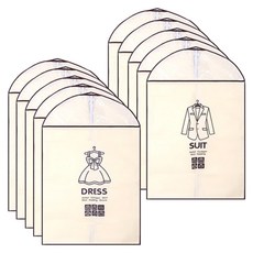 리빙해피 부직포 옷커버 드레스형 5p + 수트형 5p, 10개입, 1개