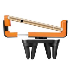 WIZEL 車用出風口智慧型手機支架 灰色 WMB-C86H, 橘色, 1個