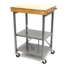 오리가미 이동식 주방 아일랜드 카트, 은색