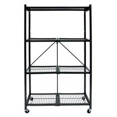 오리가미 이동식 다용도 4단 선반 트롤리, 블랙