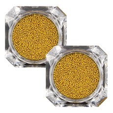 구슬 네일글리터, 골드, 2개
