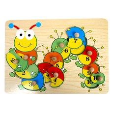 오즈토이 애벌레 숫자 퍼즐, 혼합 색상, 1개
