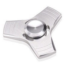 Toyventures Gold Shine三角指尖陀螺 高級型 金屬 UFO, 銀