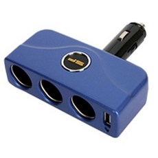 삼진 USB 다이렉트 3구 소켓 블루, 1개