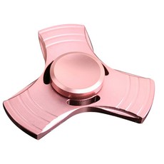 Toyventures Gold Shine三角指尖陀螺 高級型 金屬 UFO, 粉色的