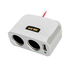 삼진 토스 USB 2구 소켓 실버, 1개