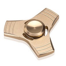 Toyventures Gold Shine三角指尖陀螺 高級型 金屬 UFO, 金子