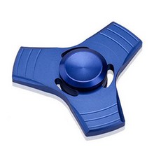 Toyventures Gold Shine三角指尖陀螺 高級型 金屬 UFO, 藍色