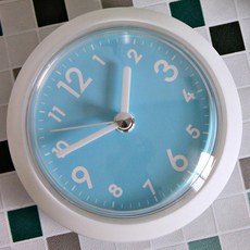 Keydari 浴室吸盤時鐘 藍色, 1個