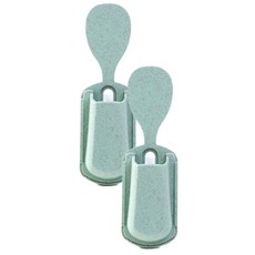 아리코 주방 밥주걱 스틱 흡착 홀더, 그린, 2개