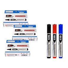 BlueMato 油性魔力B套組 MS850 黑12p+藍12p+紅12p, 混色, 1套