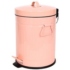 禮品罐彩色阻尼垃圾桶 5L 靜音, 桃粉色, 1個