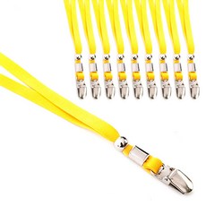 頸掛繩 識別證掛繩 9mm, 黃色, 10入