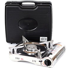 하나로 휴대용 가스렌지 HSB-0907S + 플라스틱 케이스, 혼합 색상, 1개