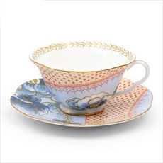 웨지우드 버터플라이블룸 티컵 + 소서, 블루 (5C107800054), 1세트