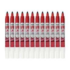 자바펜 파워 유성매직, 빨강, 12개