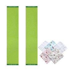 아날도바시니 AB 다이나믹 스포츠타올 2p + 가제손수건 2p 랜덤 발송, 연두, 1세트