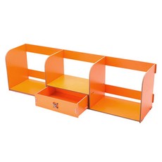 다니카 간편조립 DIY 800 서랍형 책꽂이 BC-06, 오렌지