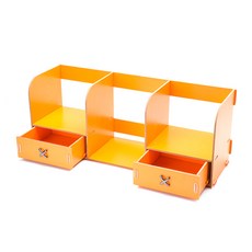 다니카 DIY 600 양서랍형 책꽂이 BC-04, 오렌지