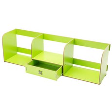 다니카 간편조립 DIY 800 서랍형 책꽂이 BC-06, 그린