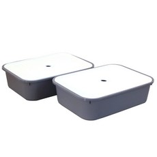 KAZT 勝現代籃子小灰+籃蓋白, 2入