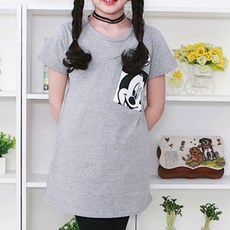 잭키드 여아용 통기성 M미키 롱티