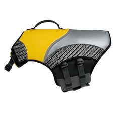 이큐독 프로 라이프 베스트 강아지 구명조끼, 옐로우, 1개