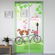 ALTTEURI Summer Cool 設計款磁吸式防蚊門簾, 松鼠