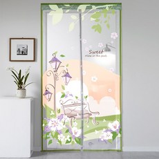 ALTTEURI Summer Cool 設計磁吸式玄關防蚊門簾, 公園 綠色