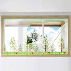 알뜨리 디자인 지퍼식 창문용 모기장, 혼합 색상